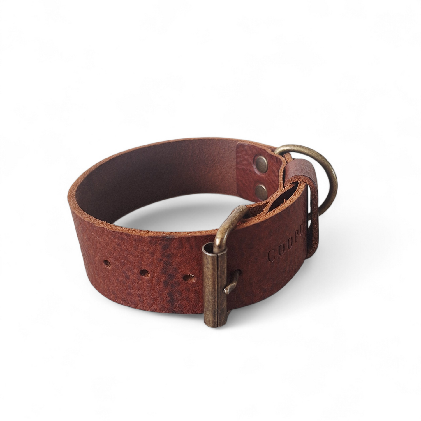 BOLD | Bruine brede halsband | 4 cm | Extra Small - Cooper & Quint