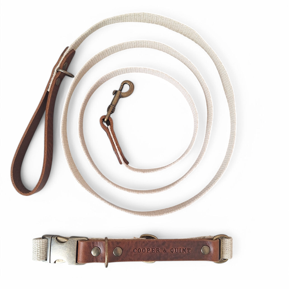 Adventure Wandelset | Halsband & Riem | Bruin - Cooper & Quint