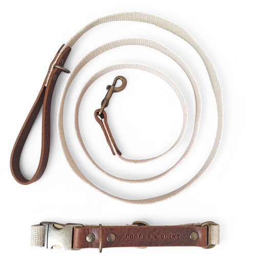 Adventure Wandelset | Halsband & Riem | Bruin - Cooper & Quint