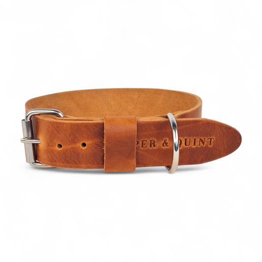 Brede Leren Halsband | Bold Camel - Cooper & Quint