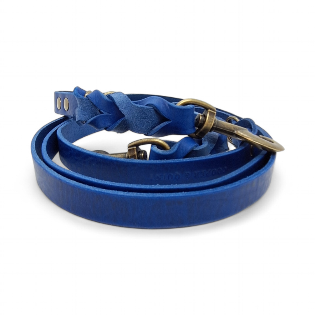 Royal Blue Limited Edition | Verstelbare Leren Hondenriem - Cooper & Quint