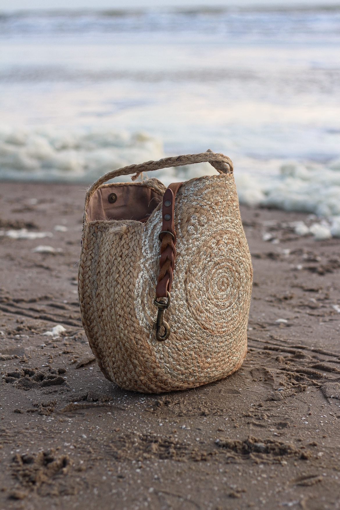 Twisted Switch Verstelbare Leren Hondenriem | Camel (cognac) - Cooper & Quint
