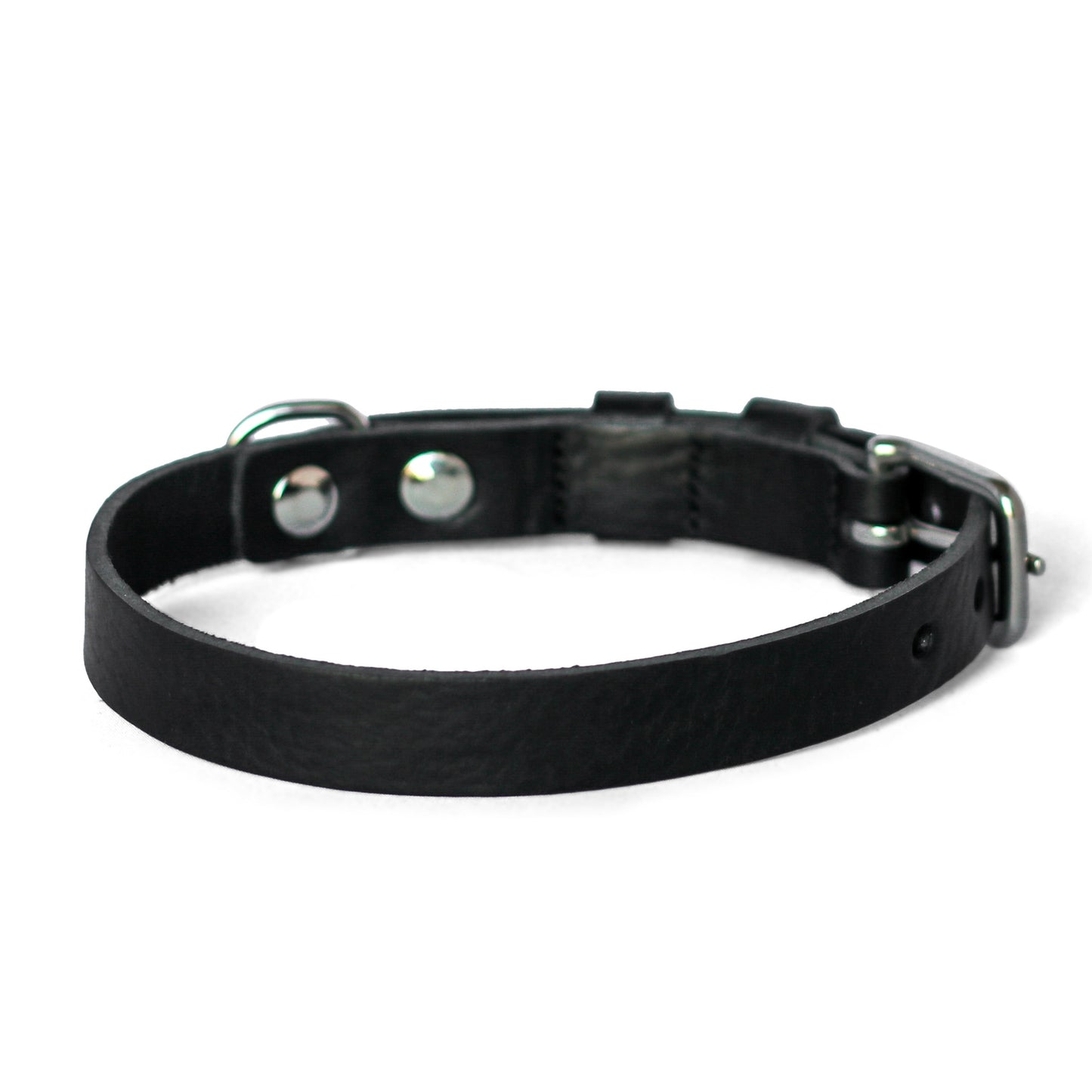 Double Trouble Halsband Hond Leer Zwart - Cooper & Quint
