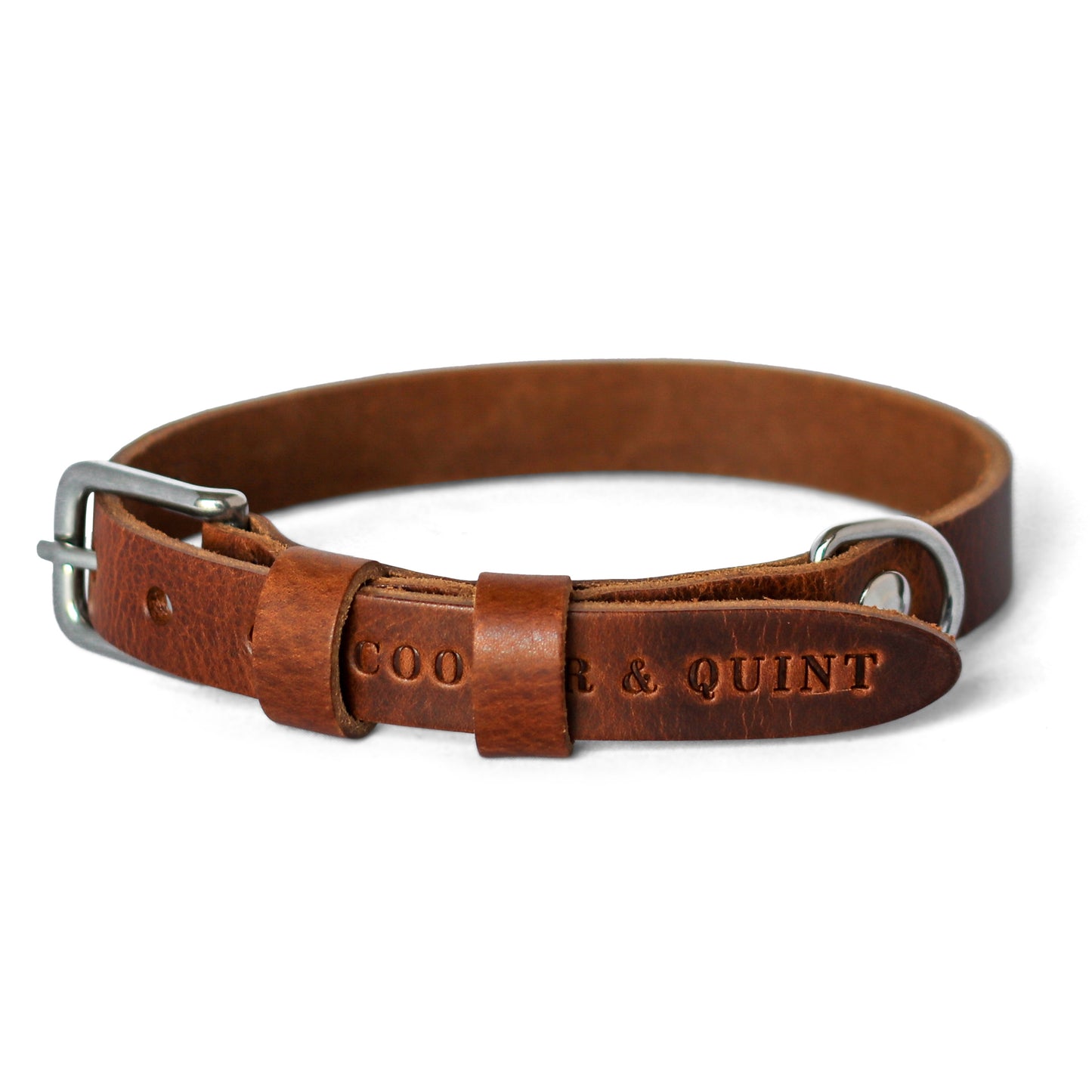 Double Trouble Halsband Hond Leer Bruin - Cooper & Quint