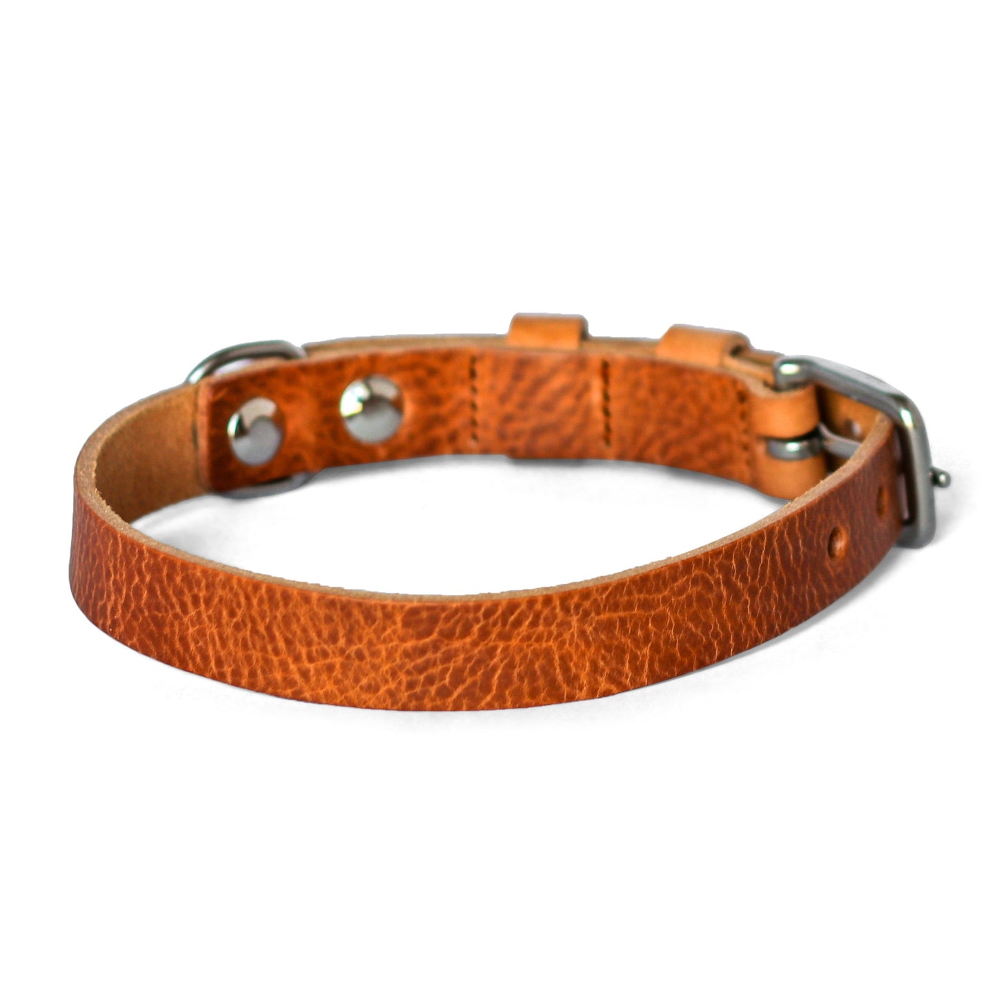 Double Trouble Halsband Hond Leer Camel - Cooper & Quint
