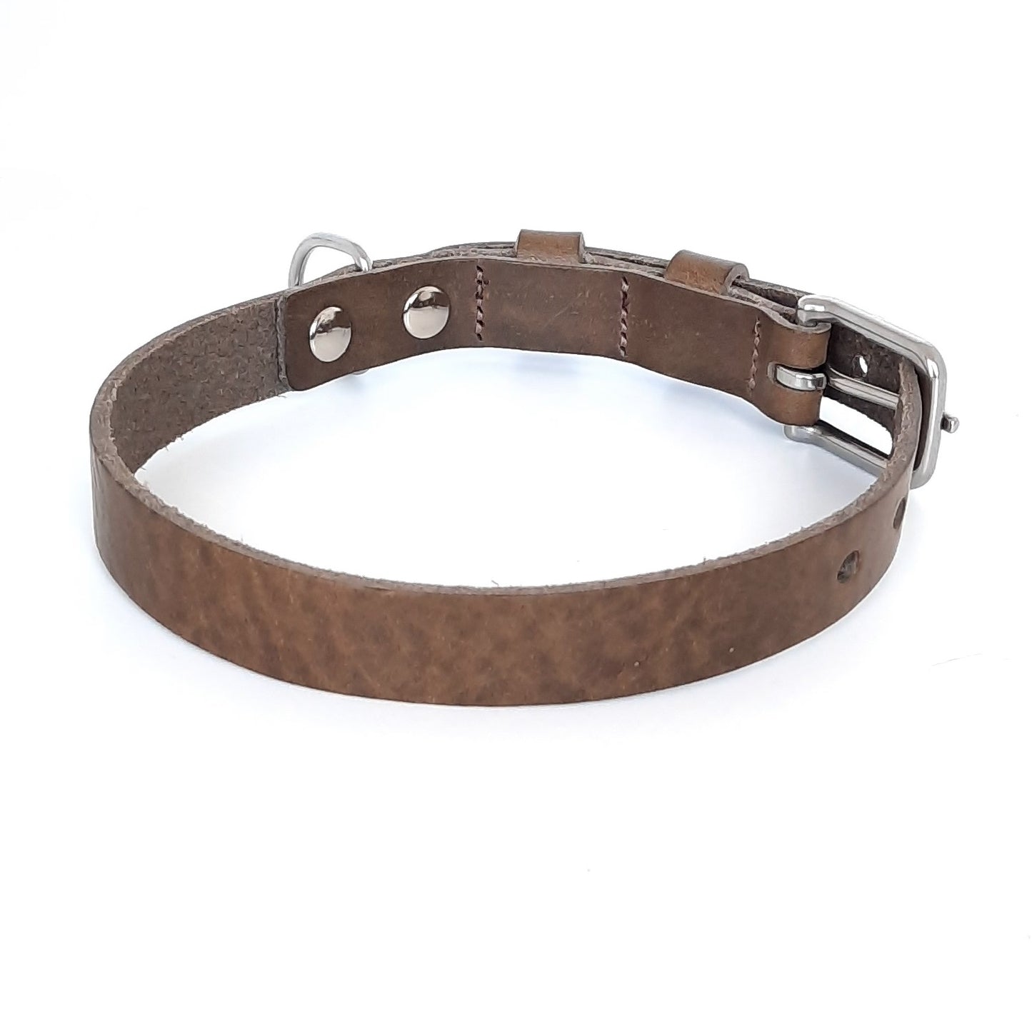 Double Trouble Halsband Hond Leer Stone - Cooper & Quint
