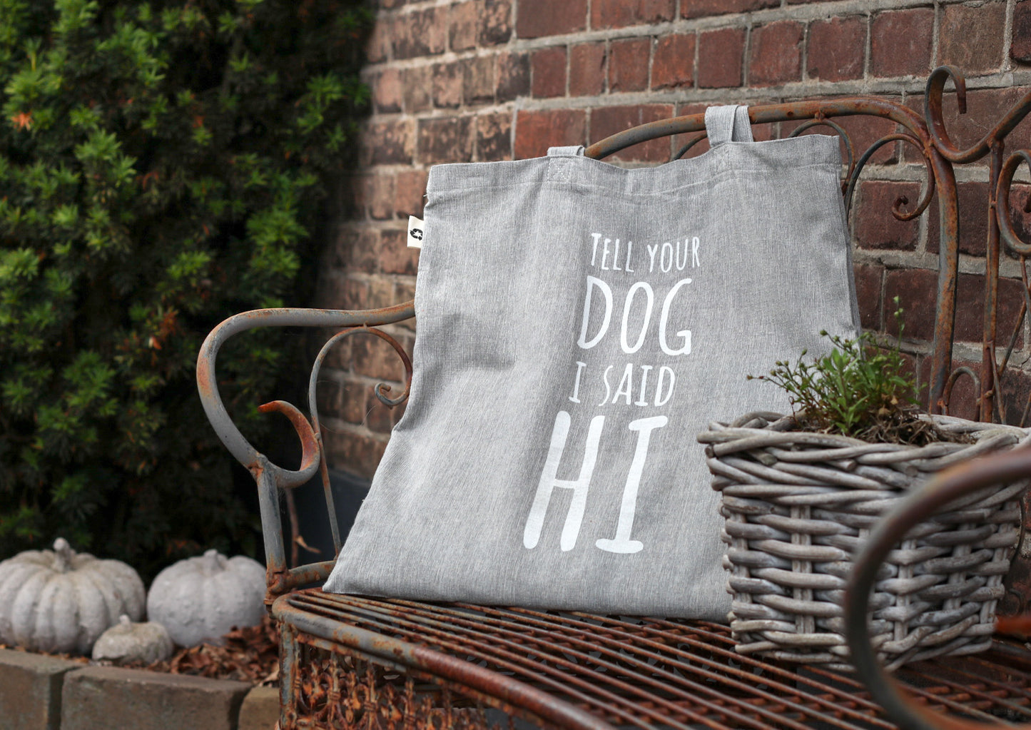 Cotton Tote Bag Hi Grey - Cooper & Quint