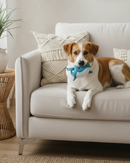 Leather Dog Toy | Whale