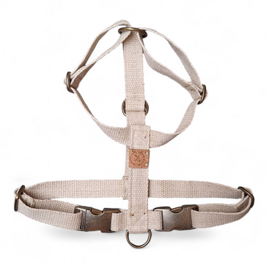 Simply Hemp Dog Harness | Shell White