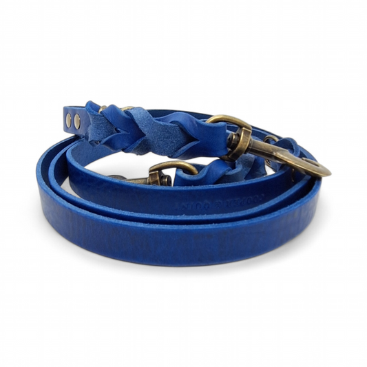 Royal Blue Limited Edition | Verstelbare Leren Hondenriem