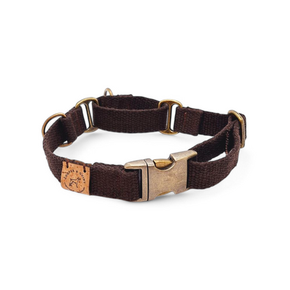 Simply Hemp Half Check Halsband - Kastanjebruin