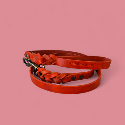 Scarlet Red Limited Edition | Leren Hondenriem - Cooper & Quint