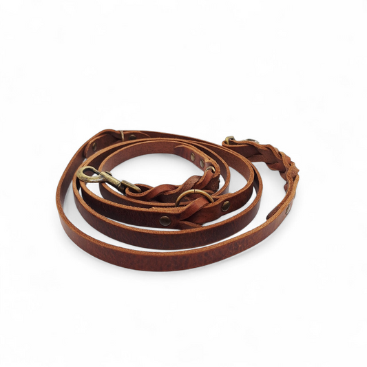 Twisted Switch Adjustable Dog Leash | Brown